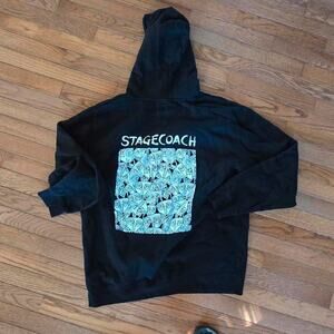 Black and white Stagecoach hoodie #festivalvibes